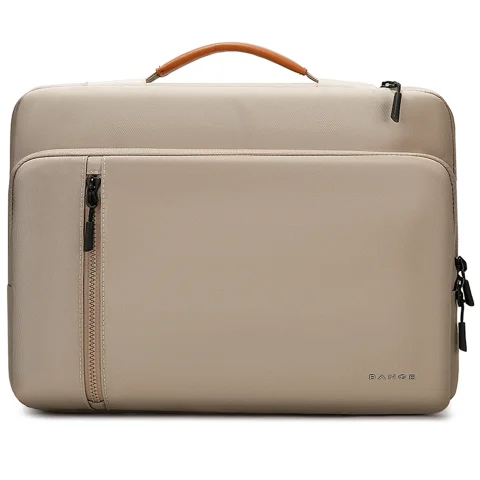 Voděodolná brašna Bange na notebook do 15,6" - prostorná a pohodlná, odolná a prodyšná, městská i cestovní taška do práce i do letadla, unisex - béžová