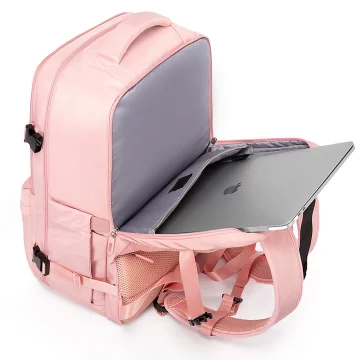 Bange Waterproof Backpack for Laptop 15.6" City Travel 46x31.5x20 cm for Work Airplane Women with USB Port Pink