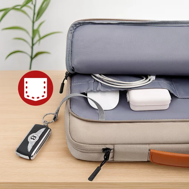 Torba wodoodporna Bange na laptopa do 14" – pojemna i wygodna, odporna i oddychająca, miejska i podróżna do pracy i samolotu, unisex – Beżowa