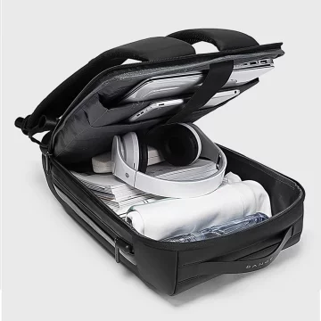 Batoh Bange proti krádeži voděodolný pro notebook do 15,6" multifunkční černý