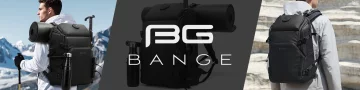 Bange Waterproof Backpack for Laptop 15.6" City Travel 45x30x16 cm for Work Airplane Men's Women's with USB Port Black