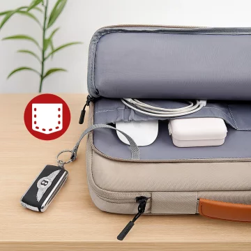 Bange waterproof bag for a laptop up to 15.6" - spacious and comfortable, resistant and breathable, city and travel bag for work and the plane, unisex - Beige