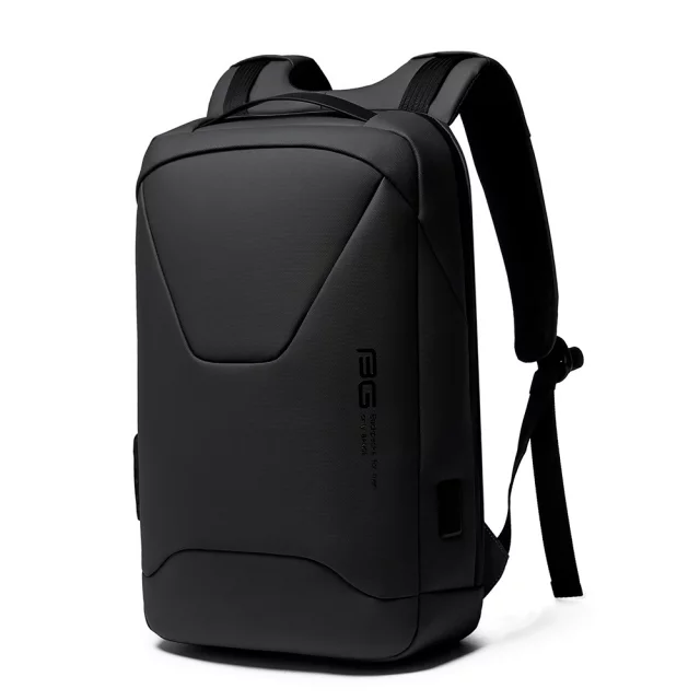 Bange wasserdichter Rucksack für 15,6-Zoll-Laptop, Stadtreisender, 45 x 30 x 16 cm, für Arbeit, Flugzeug, Herren, Damen, mit USB-Anschluss Schwarz