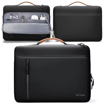 Torba wodoodporna Bange na laptopa do 15.6" – pojemna i wygodna, odporna i oddychająca, miejska i podróżna do pracy i samolotu, unisex – Czarna