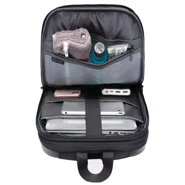 Bange Waterproof Backpack Laptop Bag 17" Travel Expandable 49x33x6 cm for Work School Airplane Men's Women's Black