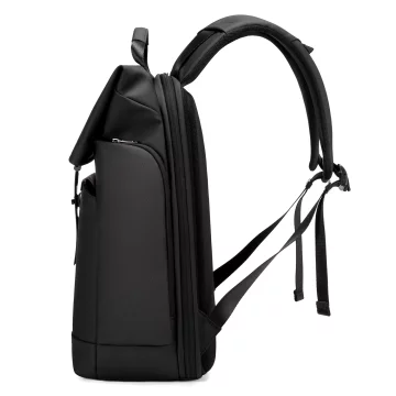 Bange wasserdichter Rucksack für 15,6-Zoll-Laptop, Stadtreisender, 45 x 30 x 16 cm, für Arbeit, Flugzeug, Herren, Damen, mit USB-Anschluss Schwarz