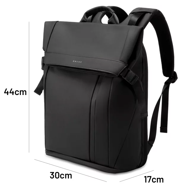 Bange Waterproof Backpack for Laptop 15.6" City Travel 45x30x16 cm for Work Airplane Men's Women's with USB Port Black