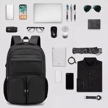 Plecak wodoodporny Bange torba na laptopa 15.6" do pracy szkoły samolotu 47x30,5x17 cm męski damski