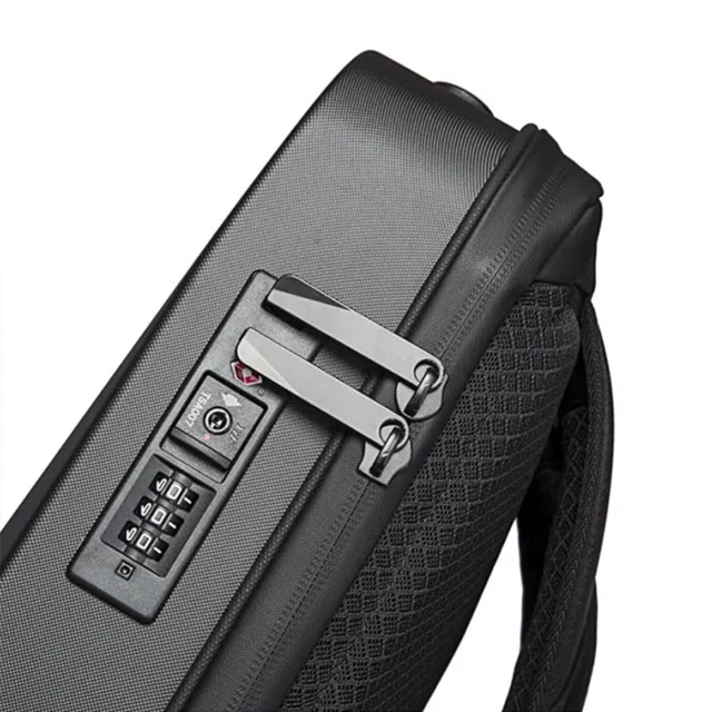 Bange wasserdichter Rucksack für 15,6-Zoll-Laptop, Stadtreisender, 45 x 30 x 16 cm, für Arbeit, Flugzeug, Herren, Damen, mit USB-Anschluss Schwarz