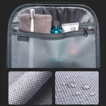 Bange Waterproof Backpack Laptop Bag 17" Travel Expandable 49x33x6 cm for Work School Airplane Men's Women's Black