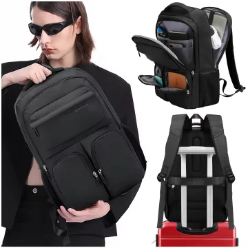 Bange waterproof backpack laptop bag 15.6" for work school airplane 47x30.5x17 cm men women