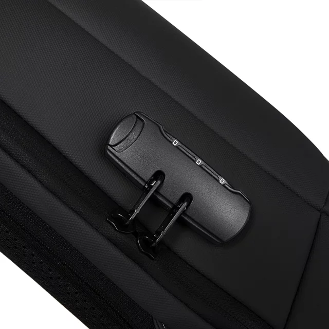 Bange voděodolný batoh na 15,6" notebook, městský cestovatel, 45x30x16 cm, do práce, do letadla, pánské, dámské, s USB portem Černá