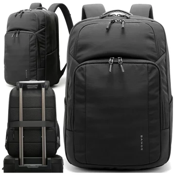 Bange 23L wasserdichter Rucksack für 16,4"-Laptops – Geräumig und komfortabel, robust und atmungsaktiv, ideal für Stadt und Reisen, Arbeit und Flugreisen, Unisex – Schwarz