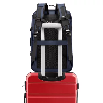 Bange BackPack Cestovní batoh Rozšiřitelný pracovní batoh Prostorná taška na 17,3" notebook s USB portem Tmavě modrá