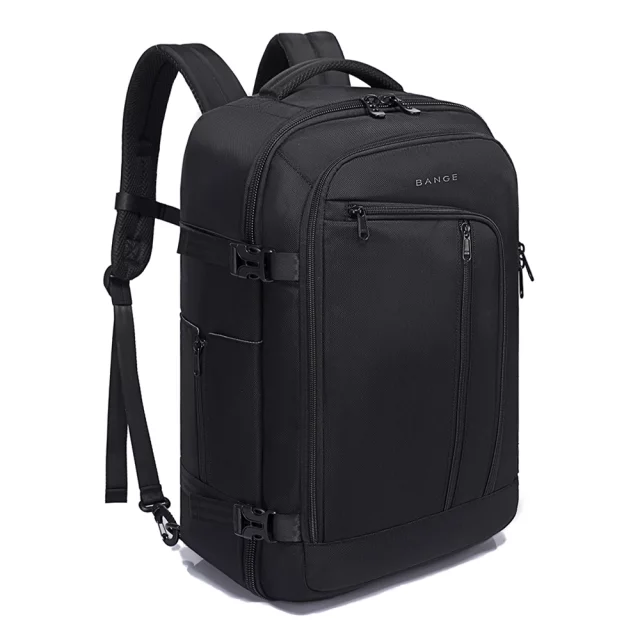 Bange Waterproof Backpack for Laptop 17" City Travel 47x29x17 cm for Work Airplane Men's Women's with 3 Organizers Black