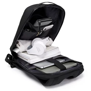 Bange voděodolný batoh na 15,6" notebook, městský cestovatel, 45x30x16 cm, do práce, do letadla, pánské, dámské, s USB portem Černá