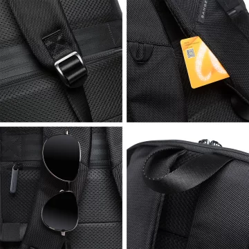 Bange Waterproof Backpack for Laptop 15.6" City Travel 43x31x7 cm for Work Airplane Men's Women's Black