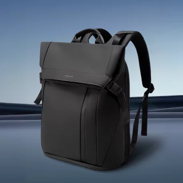 Bange wasserdichter Rucksack für 15,6-Zoll-Laptop, Stadtreisender, 45 x 30 x 16 cm, für Arbeit, Flugzeug, Herren, Damen, mit USB-Anschluss Schwarz