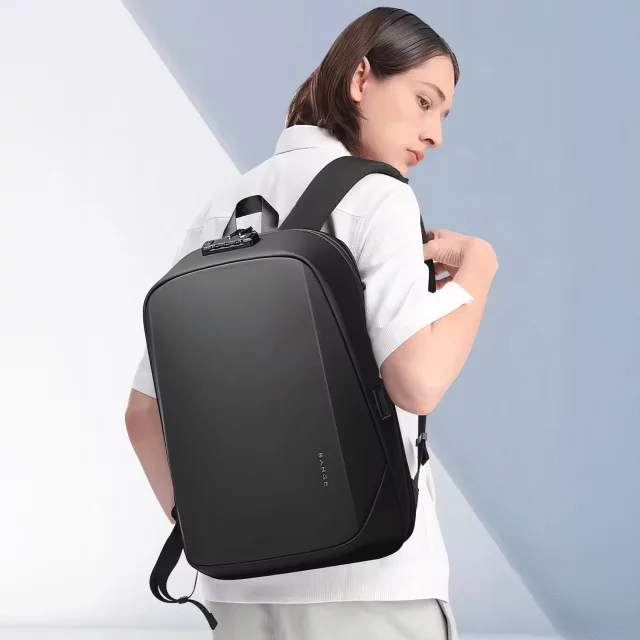 Bange Waterproof Backpack for Laptop 15.6" Travel 47x30x12.5 cm for Work School Airplane Men's Women's USB Anti-theft TSA Code Black