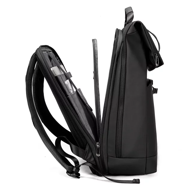 Bange voděodolný batoh na 15,6" notebook, městský cestovatel, 45x30x16 cm, do práce, do letadla, pánské, dámské, s USB portem Černá