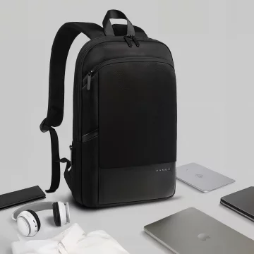 Bange Waterproof Backpack Laptop Bag 17" Travel Expandable 49x33x6 cm for Work School Airplane Men's Women's Black