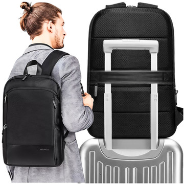 Bange Waterproof Backpack Laptop Bag 17" Travel Expandable 49x33x6 cm for Work School Airplane Men's Women's Black