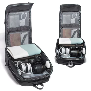 Bange wasserdichter Rucksack für 15,6-Zoll-Laptop, Stadtreisender, 45 x 30 x 16 cm, für Arbeit, Flugzeug, Herren, Damen, mit USB-Anschluss Schwarz