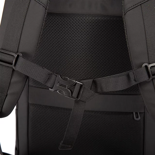 Bange wasserdichter Rucksack für 15,6-Zoll-Laptop, Stadtreisender, 45 x 30 x 16 cm, für Arbeit, Flugzeug, Herren, Damen, mit USB-Anschluss Schwarz