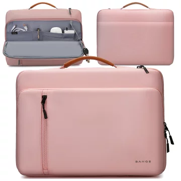 Bange wasserdichte Laptoptasche für Laptops bis 15,6 Zoll – geräumig und komfortabel, robust und atmungsaktiv, ideal für Stadt und Reisen, Büro und Flug, Unisex – Pink