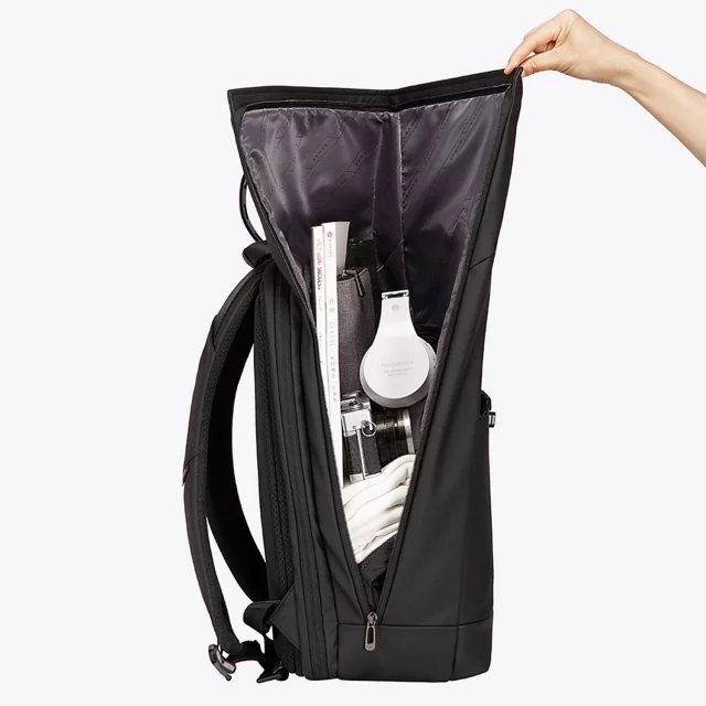 Bange wasserdichter Rucksack für 15,6-Zoll-Laptop, Stadtreisender, 45 x 30 x 16 cm, für Arbeit, Flugzeug, Herren, Damen, mit USB-Anschluss Schwarz