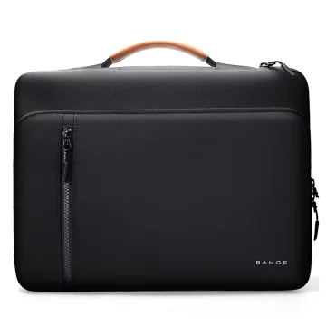Torba wodoodporna Bange na laptopa do 14" podróżna 34x26x3.5 cm do pracy samolotu męska damska z rączką Czarny