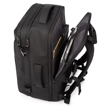 Bange wasserdichter Rucksack für 15,6-Zoll-Laptop, Stadtreisender, 45 x 30 x 16 cm, für Arbeit, Flugzeug, Herren, Damen, mit USB-Anschluss Schwarz