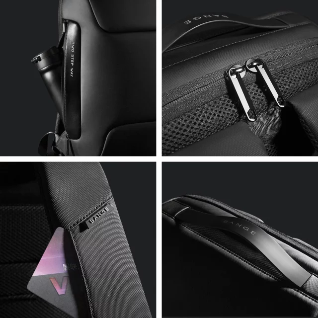 Bange Anti-Diebstahl-Rucksack wasserdicht für Laptop bis 15,6 "Multifunktional Schwarz