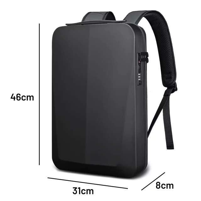 Bange Waterproof Backpack for Laptop 15.6" City Travel 45x30x16 cm for Work Airplane Men's Women's with USB Port Black