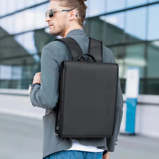 Bange Waterproof Backpack Taška na notebook 14" Urban Travel 39,5x29,5x8 cm pro Work School Airplane Pánské Dámské Slim Černá