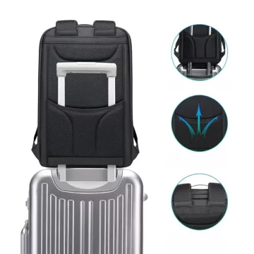 Anti-theft backpack Bange waterproof for laptop up to 15.6" multifunctional Black