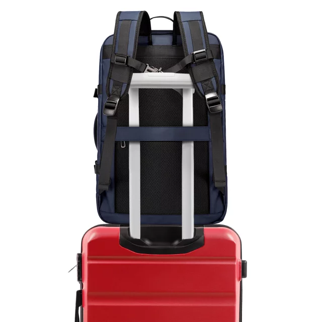 Cestovní batoh Bange BackPack business rozšiřitelný batoh Prostorná taška na 17,3" notebook s USB portem Černá