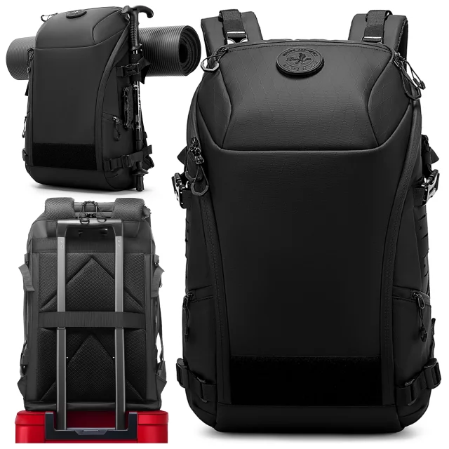 Plecak wodoodporny Bange 22L na laptopy do 15.6" – pojemny i wygodny, odporny i oddychający, miejski i podróżny do pracy i samolotu, unisex – Czarny