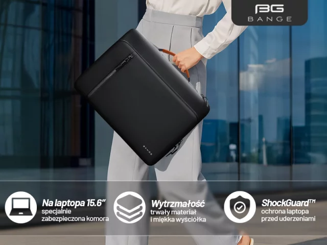 Bange Waterproof Backpack for Laptop 15.6" City Travel 45x30x16 cm for Work Airplane Men's Women's with USB Port Black