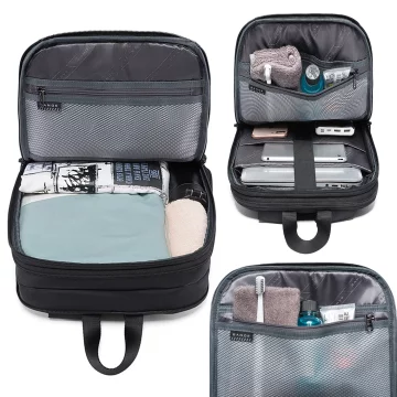 Bange Waterproof Backpack for Laptop 15.6" City Travel 45x30x16 cm for Work Airplane Men's Women's with USB Port Black