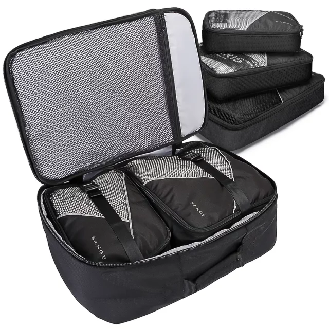 Bange Waterproof Backpack for Laptop 15.6" City Travel 45x30x16 cm for Work Airplane Men's Women's with USB Port Black