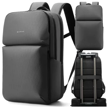 Bange 26L Waterproof Backpack for Laptops up to 15.6" – Roomy and Comfortable, Resistant and Breathable, City and Travel for Work and Airplane, Unisex – Gray
