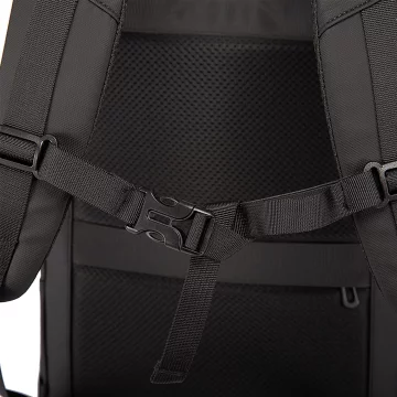 Wasserdichter Rucksack von Bange für 17-Zoll-Laptops, ideal für Stadtreisen, 47,5 x 31 x 26 cm, erweiterbar für Arbeit und Flugreisen, für Damen und Herren, schwarz