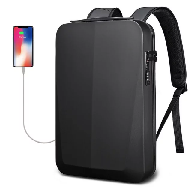 Bange voděodolný batoh na 15,6" notebook, městský cestovatel, 45x30x16 cm, do práce, do letadla, pánské, dámské, s USB portem Černá