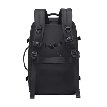 Bange wasserdichter Rucksack für 15,6-Zoll-Laptop, Stadtreisender, 45 x 30 x 16 cm, für Arbeit, Flugzeug, Herren, Damen, mit USB-Anschluss Schwarz