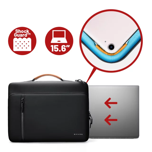 Bange voděodolný batoh na 15,6" notebook, městský cestovatel, 45x30x16 cm, do práce, do letadla, pánské, dámské, s USB portem Černá