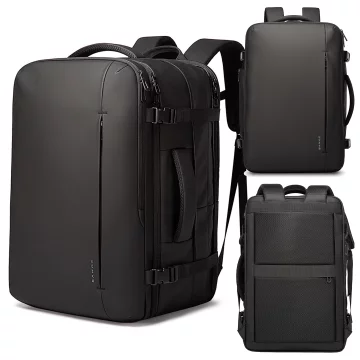 Bange wasserdichter Rucksack für 15,6-Zoll-Laptop, Stadtreisender, 45 x 30 x 16 cm, für Arbeit, Flugzeug, Herren, Damen, mit USB-Anschluss Schwarz
