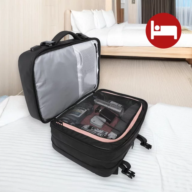 Plecak podróżny Bange BackPack biznesowy plecak rozszerzalny Torba pojemna do laptopa 17.3" z portem USB Czarny