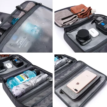 Bange voděodolný batoh na 15,6" notebook, městský cestovatel, 45x30x16 cm, do práce, do letadla, pánské, dámské, s USB portem Černá