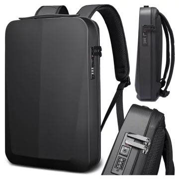 Bange wasserdichter Rucksack für 15,6-Zoll-Laptop, Stadtreisender, 45 x 30 x 16 cm, für Arbeit, Flugzeug, Herren, Damen, mit USB-Anschluss Schwarz